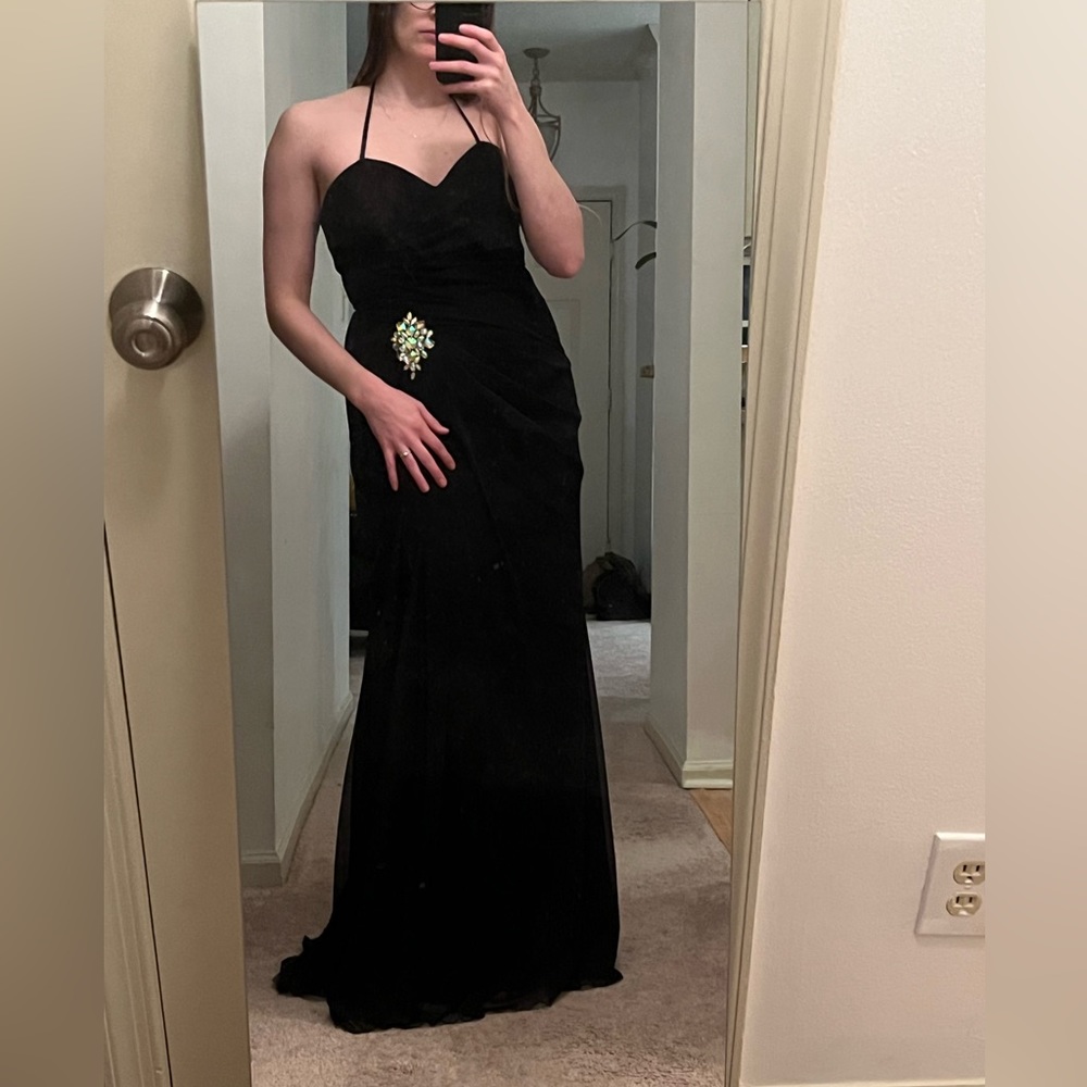 Black gown prom dress